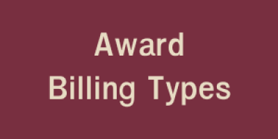 Award Billing Types