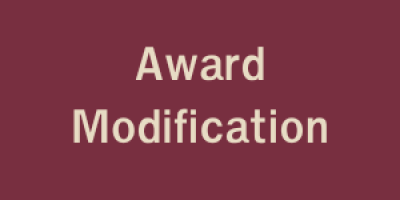 Award Modification
