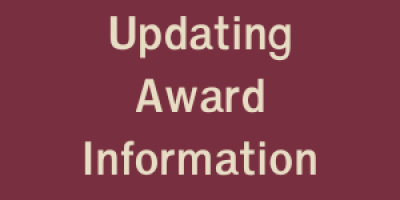Updating Award Information