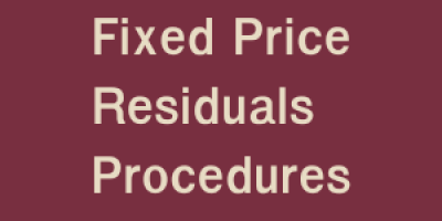 Fixed Price Residuals Procedures