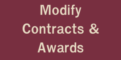 Modify Contracts and Awards