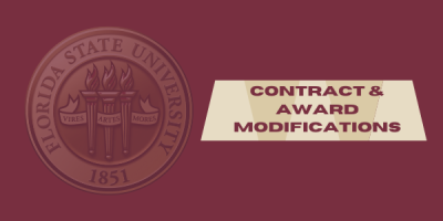 FSU Seal - Contract and Award Modification