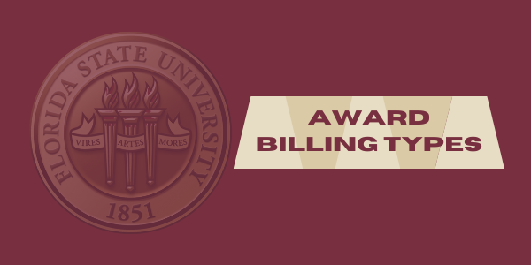 FSU Seal - Award Billing Types